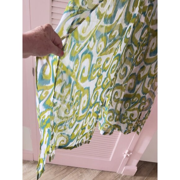 Club Z Collection Size XL Beach Pants Wide Leg Pull On Sheer Cover Up Swim Cover - Picture 3 of 9